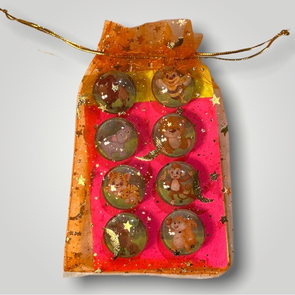 Set of 8 𝑯𝒂𝒏𝒅𝒎𝒂𝒅𝒆 Outdoor Creatures on Cabachon 1” Magnets Gifts 🎁 - Picture 8 of 12